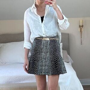 BCBGMaxAzria Black and White Skater Skirt
